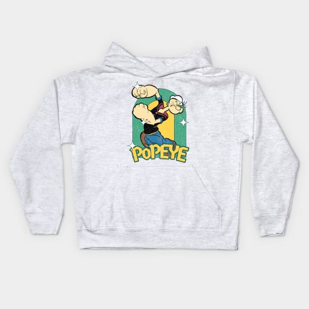 popeye - the sailor man Kids Hoodie by Colana Studio